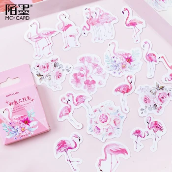 45 kom./kor. Pink Flamingo Mini Naljepnice DIY Časopis za Putovanja Ukrasne Naljepnice Estetski Scrapbooking Notepad Raspored Isporuke  10