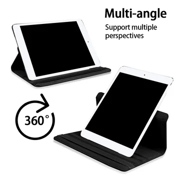 Torbica za tablet od umjetne kože s uzorkom tiska za 360 stupnjeva za Apple iPad 2 3 4/ Mini 4/5/iPad 5/6/7/8-ja Nagibni poklopac postolja  10