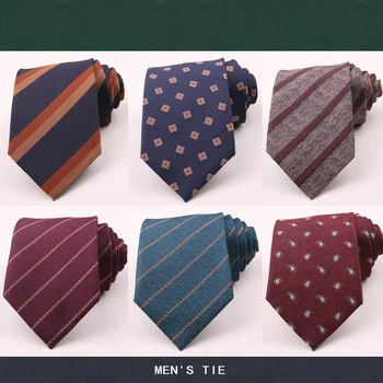 Linbaiway 8 cm, Poliester kravate za muškarce Užeg plava Crvena kravata prugasta Uska kravata Gravata Poslovne ženski kravatu s logotipom na red  10