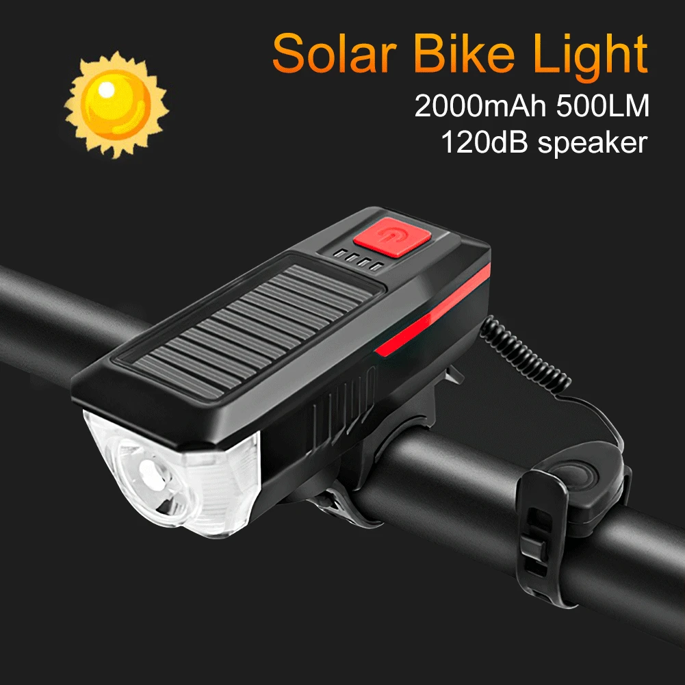 Solarni Bicikl Svjetlo Prednja Fara rog zatrubi USB Punjenje Svjetiljka za Biciklizam stražnja Svjetla Stražnja svjetla Luces Bicicleta Pribor za bicikle