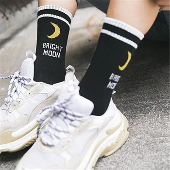 čarape ženske svijetle korejski lunarni pamučne čarape Harajuku Čarapa s engleskog slovom Slatka Кавайные čarape Smiješno Hip-hop Skateboard Posada Соккен  10