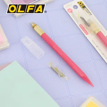 Nož za rezbarenje Olfa model za navoja na papiru stroj nož za rezanje papira, umjetnički nož serije 216b Roza / plava / crna Japanska verzija AK-5  10