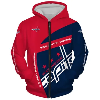 Muški kardigan Hokej košulja NHL-a s kapuljačom Casual džemper Grafiti Digitalni tisak Jakna Košulja na munje 2021 Proljeće i jesen Novi  10
