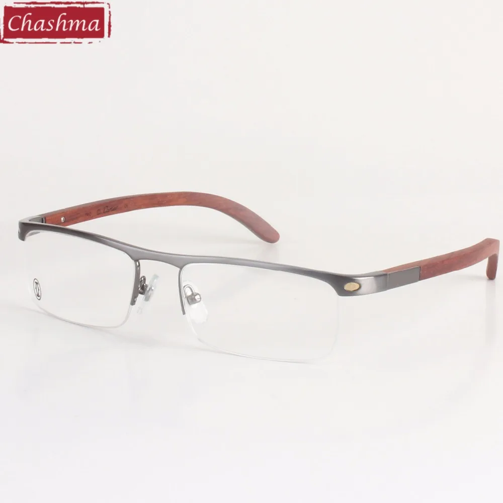 Chashma Super Kvalitetne muške naočale u титановой ivicom, Drvena okvira za naočale u obliku hrama, Marke dizajnerske naočale za muškarce