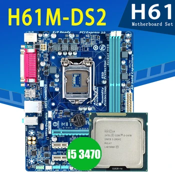 Matična ploča LGA 1155 Gigabyte H61M-DS2 s matične ploče Intel Core i5 3470 Kit 3,2 Ghz, 4-jezgreni DDR3 16gb PC Intel H61 Placa-mãe  10