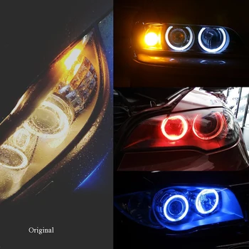 2 kom. LED modni marker Anđeo/Oči Demon lampa za styling automobila Žarulja Svjetla Čip Bijela/Plava/Crvena 12 za BMW E39 E53 E60 E61 E63 E64  10