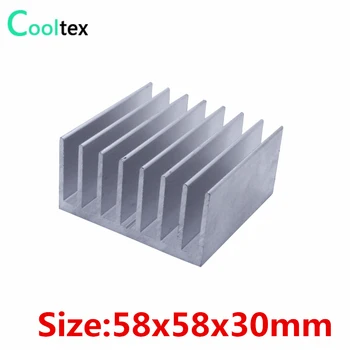 Visokokvalitetni aluminijski radijator 58x58x30 mm ekstrudirani hlađenje hlađenje hlađenje led hladnjaka čip  10
