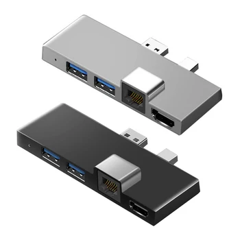 HUB ALLOYSEED USB3.1 Za priključnu stanicu Microsoft Surface Pro 4/5/6 Hub sa 4K HDMI Kompatibilnim čitačem memorijskih kartica TF Gigabit Ethernet  10