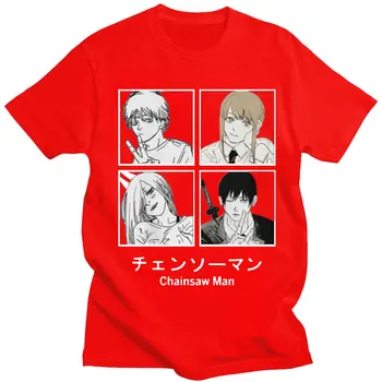 Japan Anime motornom pilom Osoba Макима Majica Muška grafički t-shirt kratki rukav Pamuk Manga Дэндзи Majica je Cool t-shirt Majice Vanjska odjeća  10