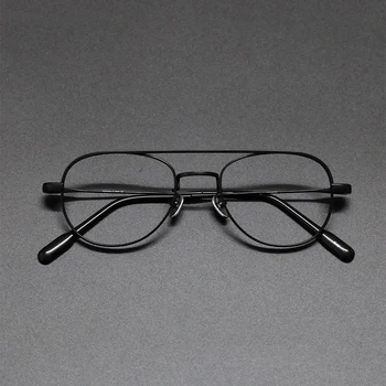 Vintage Naočale od čistog titana u okvirima Za muškarce i žene Pilot Kratkovidost Na recept Optički Bodove u okvirima 2021 Nove Bodove luksuzni brand  10