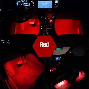 36/48/72 LED Auto-Lampa za noge Okolni Lampa USB Cigareta Daljinsko upravljanje glazbom Program RGB Unutrašnjost Auto Svjetlo Ukrasne Svjetiljke  10