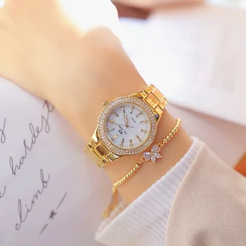 2021 Ženski ručni sat Haljina Zlatni sat Ženski Sat sa kristalima i dijamantima Sat od Nehrđajućeg čelika Srebrni satovi Ženski Montre Femme 2020  10
