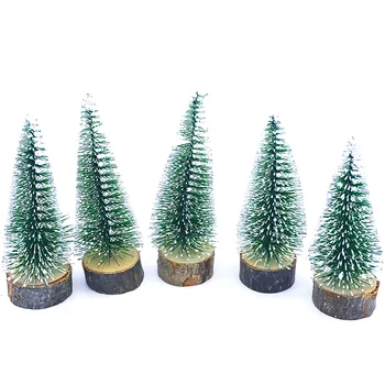 Mini-Mali Drveni Snježne Pine Igla Božićno Drvce Tablica Tablica Ukrasna Mini-Božićno Drvce  10