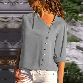 Jesenje ženske košulje Top Bluze Modni bluze dugih rukava na zakopčane Svakodnevni elegantan ured za ženska radna odjeća, Košulja, Bluza Mujer  10