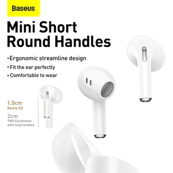 Baseus E8 TWS Ove Bežične Slušalice Bluetooth Slušalice IPX5 Vodootporne Slušalice S Niskim Kašnjenjem Slušalice Igra za iPhone 12 Xiaomi  10