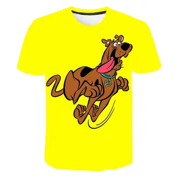 Nova ljetna majica kratkih rukava Scooby Doo sa 3D ispis za dječake i djevojčice, Dječje modne uličnu odjeću za muškarce i žene, dječje cool majica  10