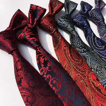 Trendi muški kravatu 8 cm Svilenih kravata Žakard tkani Klasični cvjetni Kravate za muškarce Službeni Poslovne Vjenčanje kravate za mladoženju  10