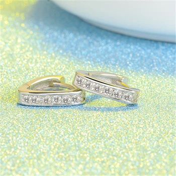Каропель Male Naušnice-prsten za žene Srebrna Boja Cz Cirkon Hoops Naušnice Nakit rođendanski Poklon za žene Fin nakit  10