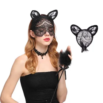 Uši zečica crna haljina Gothic Bunny Rabbit Ear Veo Headbands bezel Hair Accessories Black Seksi mask tika za kosu veo  10